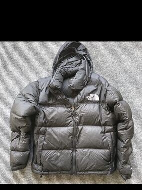 The North Face women's puffer black jacket Nuptse size L
